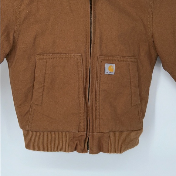 Carhartt Kid's Canvas Insulated Hooded Active Jac - Boys Size 3T - Picture 4 of 7